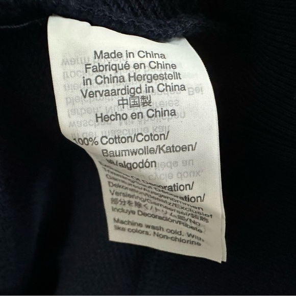 J Crew Womens Vintage Sailing Club Hoodie Sweatshirt Sz Small Navy Blue L0541 - Picture 6 of 7